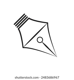 Pen Tool Icon Vector Illustration Flat Design