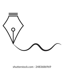Pen Tool Icon Vector Illustration Flat Design