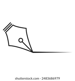 Pen Tool Icon Vector Illustration Flat Design