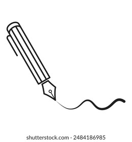 Pen Tool Icon Vector Illustration Flat Design