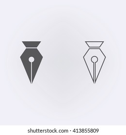 Pen tool icon . Vector illustration