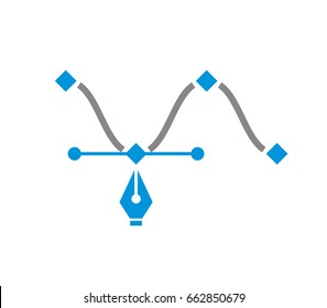 Pen tool icon. Vector illustration.