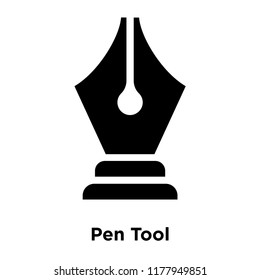 Pen Tool icon vector isolated on white background, logo concept of Pen Tool sign on transparent background, filled black symbol
