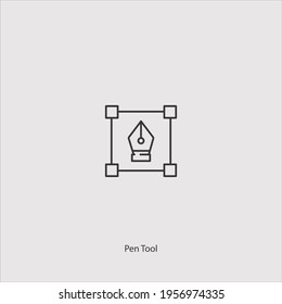 Feder-Symbol, Vektorgrafik einzeln auf weißem Hintergrund