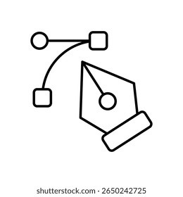 Pen Tool Icon vector stock illustration