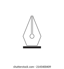 pen tool line icon vector template and illustration with editable