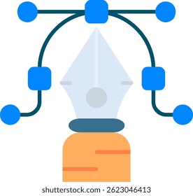 Pen tool Line vector Icon Design