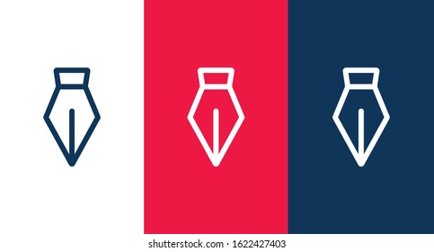 Pen tool outline icon illustration isolated vector sign symbol