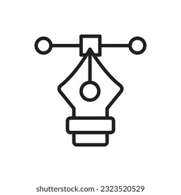 Pen Tool Outline  Icon Vector Illustration