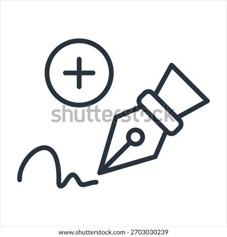 Pen Tool Outline Icon Vector Illustration