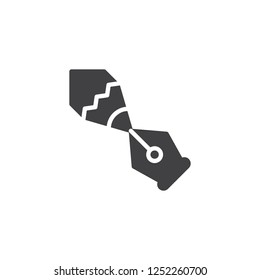 Pen tool and pencil vector icon. filled flat sign for mobile concept and web design. Design tools simple solid icon. Symbol, logo illustration. Pixel perfect vector graphics