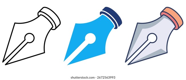 Pen Tool simboliza el diseño digital y los proyectos de alfabetización creativa, perfectos para el e-learning y la educación de marca. Línea, Relleno, Estilo de color.