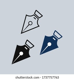 Pen tool. Vector computer graphics. The curve control points. eps 10