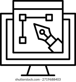 Icono de Vector de herramienta de pluma. Se puede utilizar para aplicaciones de impresión, móviles y de Web.