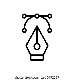 pen tool vector icon illustration isolated on white background