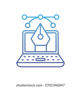 Icono de Vector de herramienta de pluma ilustración de stock
