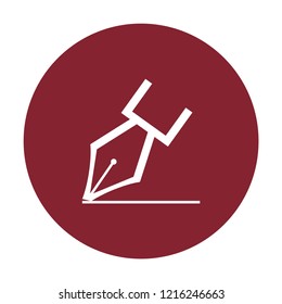 Pen tool, vector illustration. Tool for office and tool.