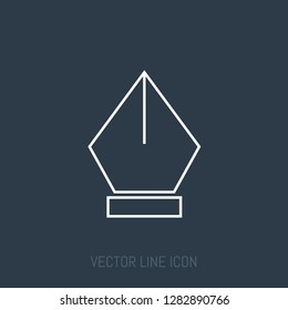 Pen Tool Vector Line Icon.