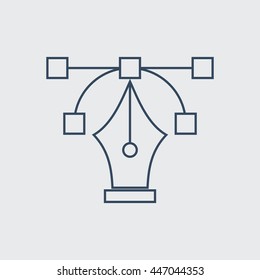 Pen Tool Vector Line Icon. Eps.-10.