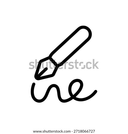 Pen tool writing a straight line of text representing content generation