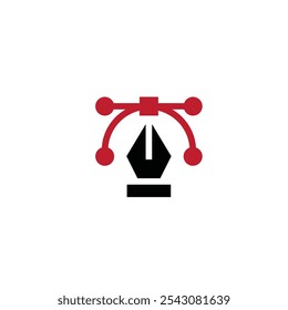 Pen tools icon flat vector design