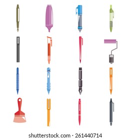 pen tools icons, vector set