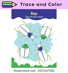 Hoja de trabajo de actividad de líneas de rastreo de lápiz para niños. Control de lápiz para niños que practican habilidades motoras. Inspira una hoja de cálculo imprimible educativa. Ilustración vectorial.