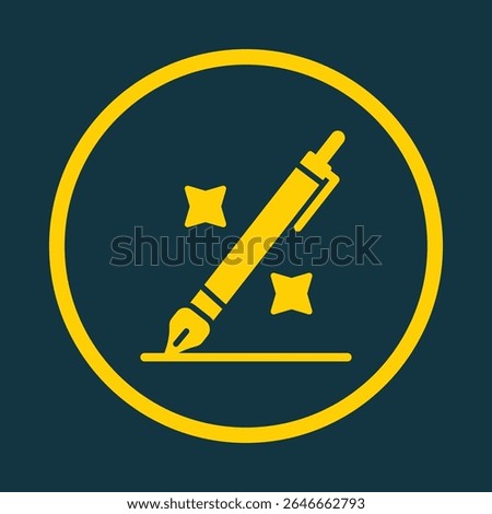 Pen trendy vector art design fascinating amazing design colorful useful illustration.eps