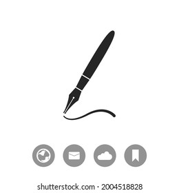 Icono simple del vector de la pluma