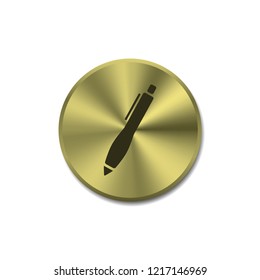 Pen vector button, web design element