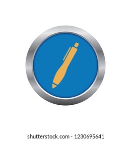 Pen vector button, web design element