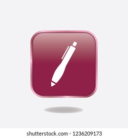 Pen vector button, web design element