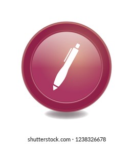 Pen vector button, web design element