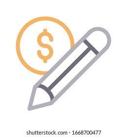 pen vector color line icon 