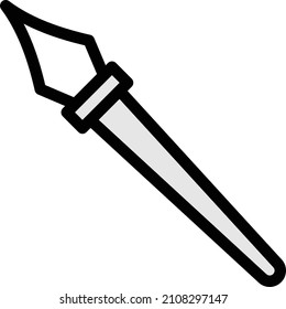 icono de línea de color del vector de lápiz