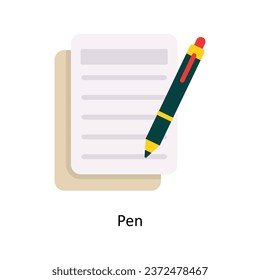 Pen vector Flat Icon Design illustration. Symbol on White background EPS 10 File 