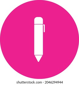 Pen Vector Glyph Circle Multicolour Icon Design

