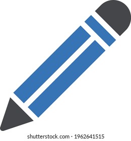 icono de color de glifo vector de lápiz