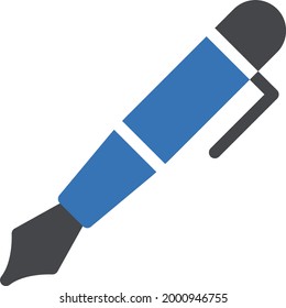pen vector glyph colour icon