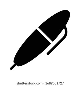 pen vector glyph flat icon 