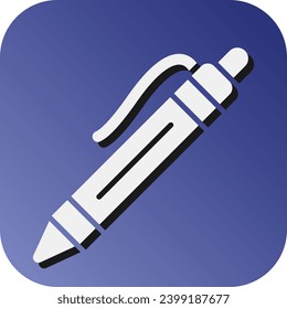 Pen Vector Glyph Gradient Background Icon For Personal And Commercial Use.
