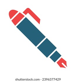 Pen Vector Glyph Two Color Icons For Personal And Commercial Use.
