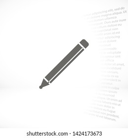 a pen vector icon 10 eps , Lorem ipsum Flat design