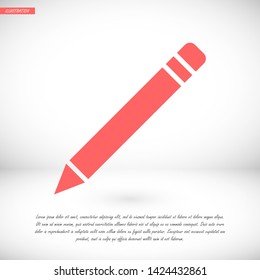 a pen vector icon 10 eps , Lorem ipsum Flat design