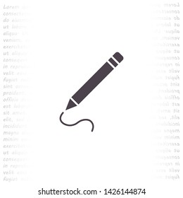 a pen vector icon 10 eps , Lorem ipsum Flat design