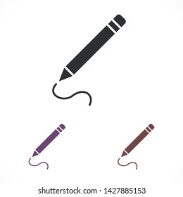 a pen vector icon 10 eps , Lorem ipsum Flat design