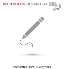 a pen vector icon 10 eps , Lorem ipsum Flat design