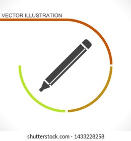 a pen vector icon 10 eps , Lorem ipsum Flat design