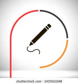 a pen vector icon 10 eps , Lorem ipsum Flat design