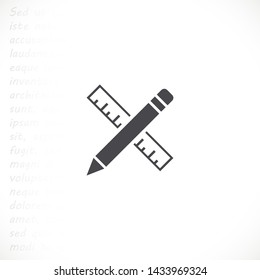 a pen vector icon 10 eps , Lorem ipsum Flat design